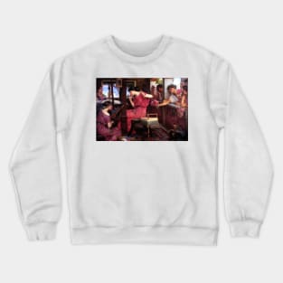 Penelope and her Suitors - John WIlliam Waterhouse Crewneck Sweatshirt